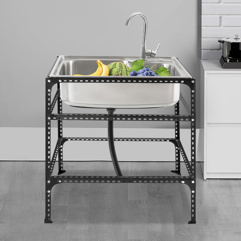28'' L x 18'' W Freestanding Service Sink with Faucet