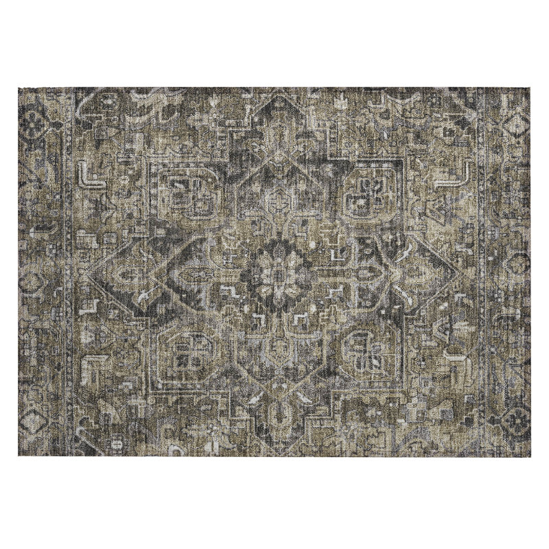 Fordbridge Washable Oriental Indoor / Outdoor Rug, Rectangle 1'8" x 2'6"