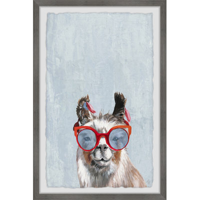 Rohan Llama Retro Sunnies - Single Picture Frame Painting