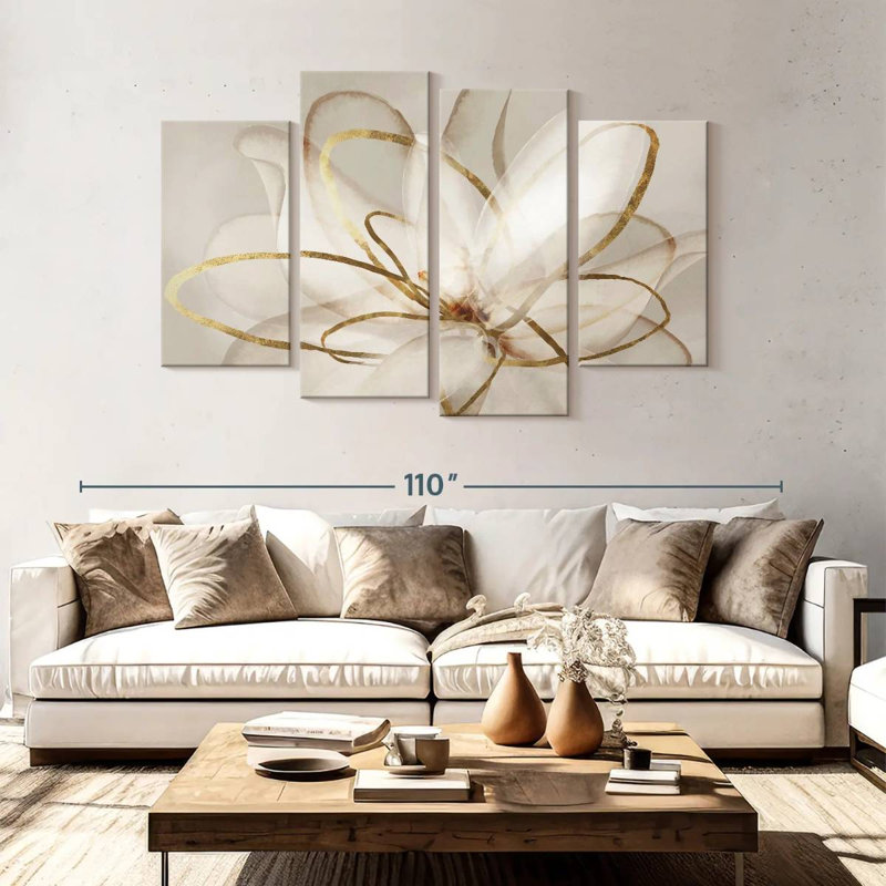 " Transparent Beauty " 4 - Pieces, 54" H x 84" W x 1.25" D