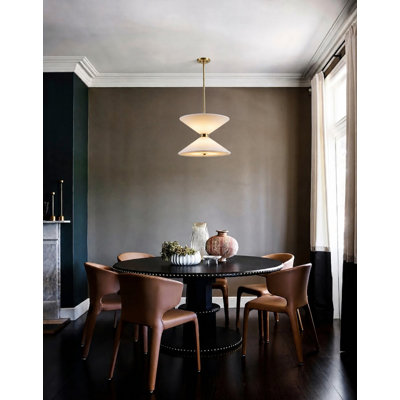 Transitional 8-Light Glass Pendant 
