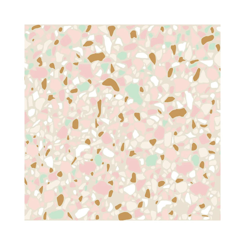 Palm Springs Terrazo par Jen Bucheli - impression sur toile tendue, H 12 po x l 12 po x P 0,75 po