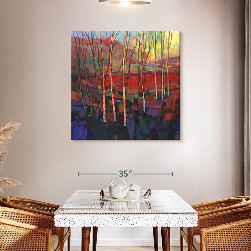 Alvord Patchwork Trees I, 39" H x 39" W