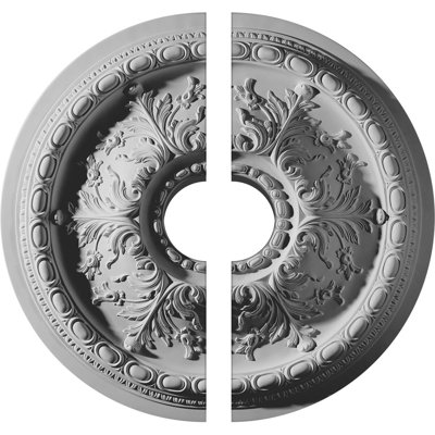 Endurathane Stockport Ceiling Medallion, 28"OD x 6"ID x 2 3/4"P (Fits Canopies up to 6 1/4"), Factory Primed