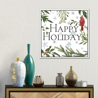 Peace And Joy Cardinal III by Sara Zieve Miller - Gallery-Wrapped Canvas Giclée on Canvas
