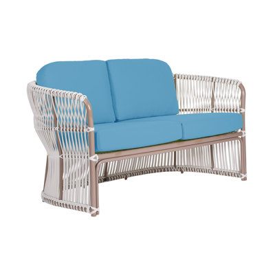 Fiji Collection 62 " W Curved Loveseat with Cushions