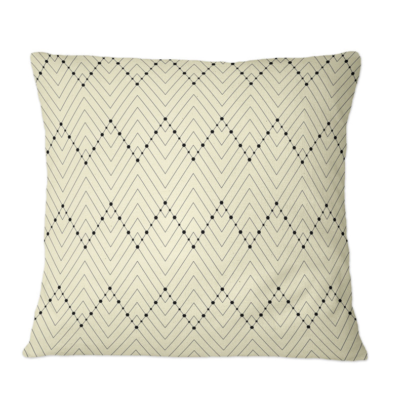 Coussin Beige Triangluar Rhyth, 18 po x 18 po