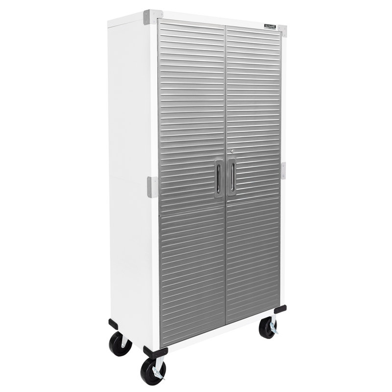 Seville Classics UltraHD Storage Cabinet, 36" W x 18" D x 72" H, White