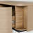 55.1'' W Rounded Wood Coffee Table With 4 Drawers