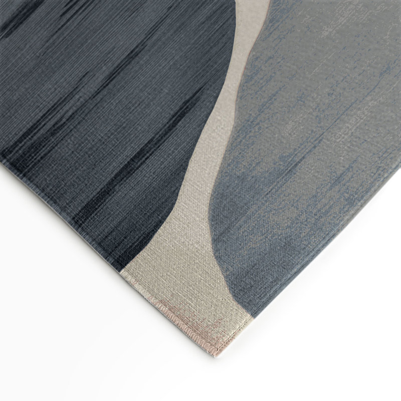 Tapis intérieur et extérieur gris Watercolor, Rectangulaire 3 pi x 5 pi