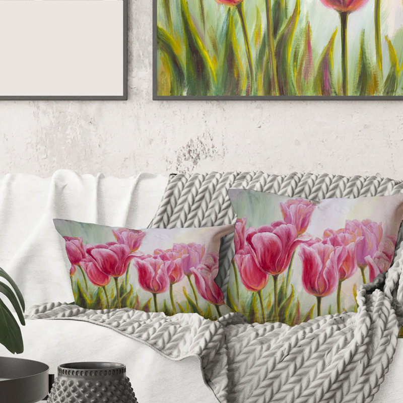 Housse et insert de coussin rectangulaire Tulip Flowers Blossoming