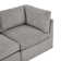 Annai 129" Wide Reversible Modular Corner Sectional with Ottoman