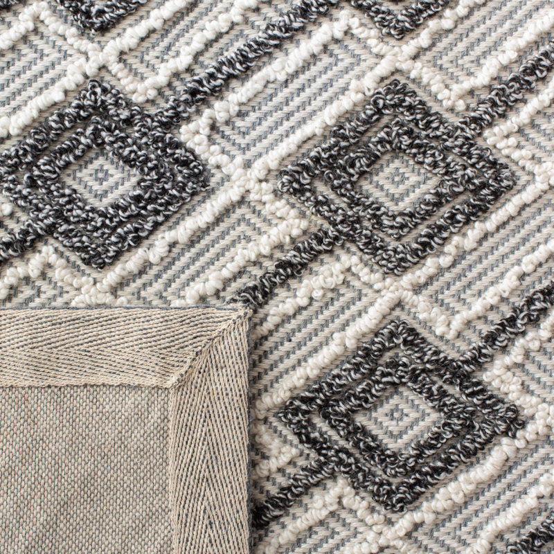 Tapis géométrique touffeté à la main Owlswick, Rectangle 8 pi x 10 pi