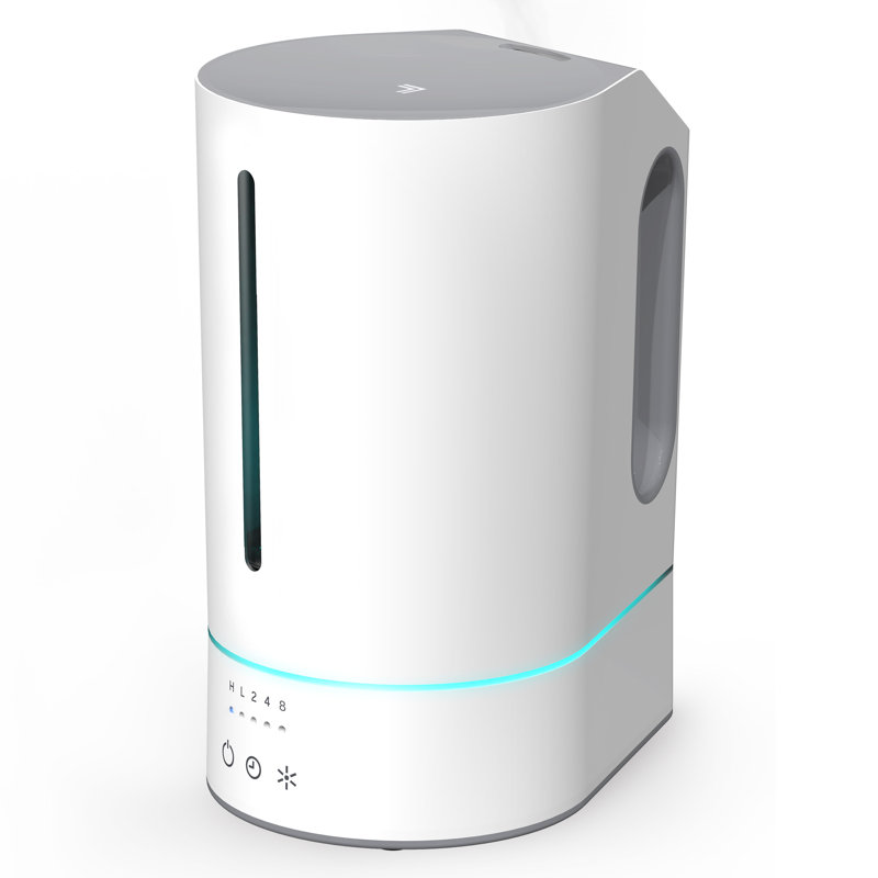 Compact White Ultrasonic Cool Mist Humidifier with Auto Shutoff