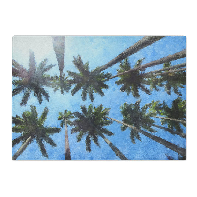 Palm Trees Vol.1 Painting Chopping Board, 0.4cm H x 20cm W x 28.5cm L