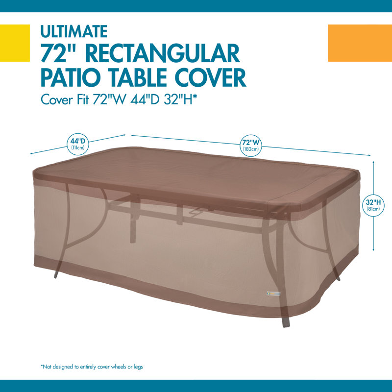 Khurram Ultimate Waterproof Outdoor Table Cover, 35" H x 74" W x 46" D