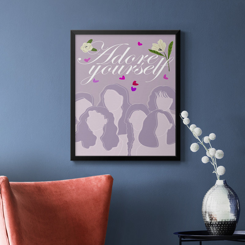 «Happy Galentine's Day Collection B», toile encadrée de qualité supérieure - prête à être accrochée, Argent patiné