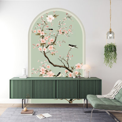 Adhésif décoratif cerisier en fleurs, non-mural