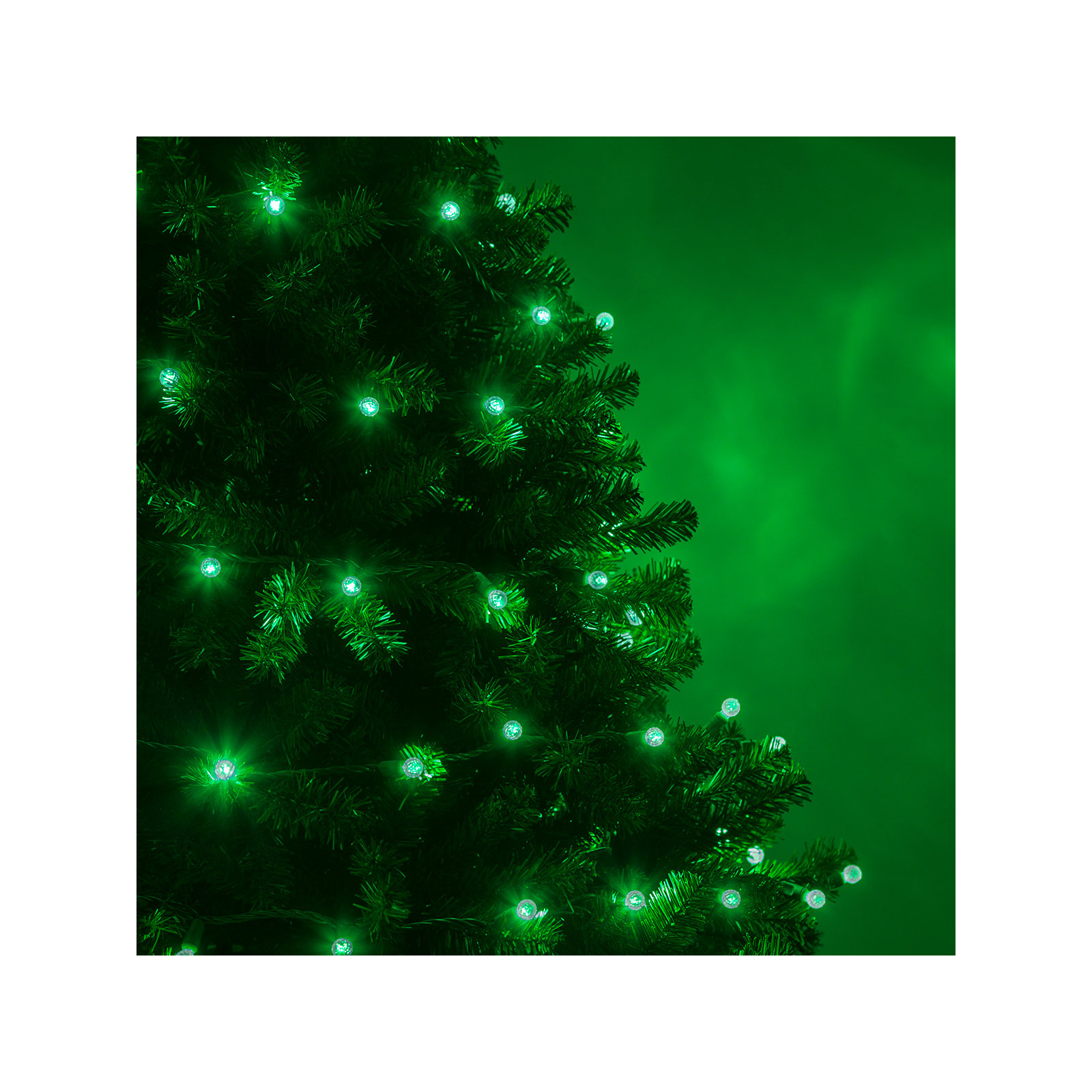 70 Light LED Mini Globe String Lights, Green