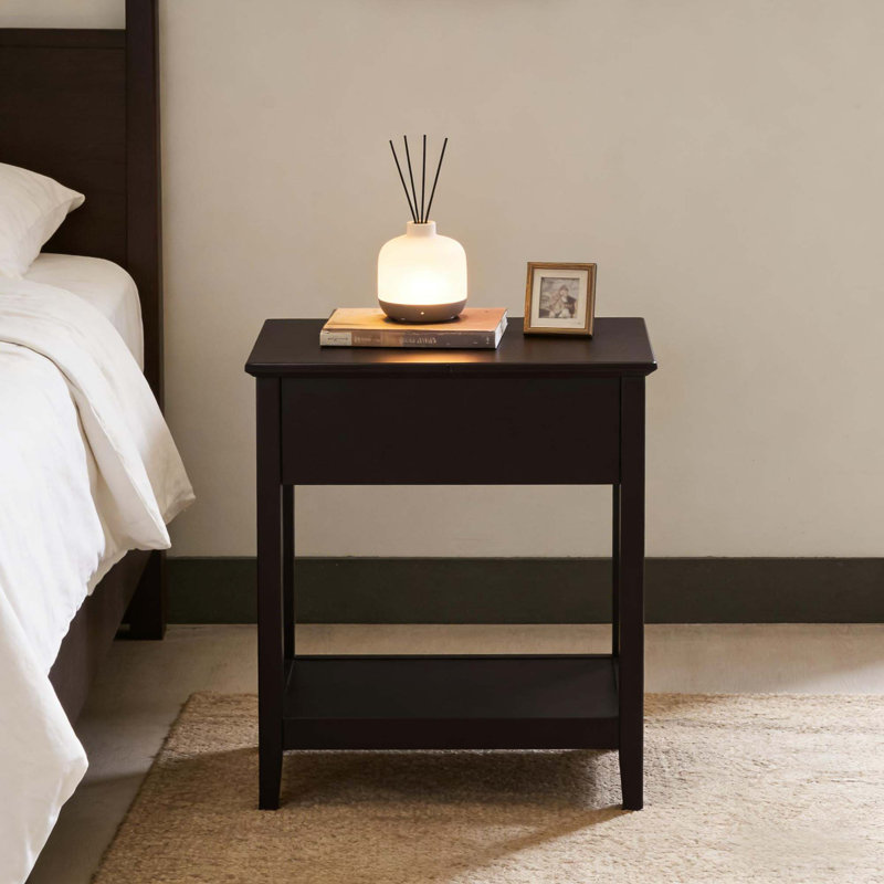 Table de bout mince avec armoire rabattable