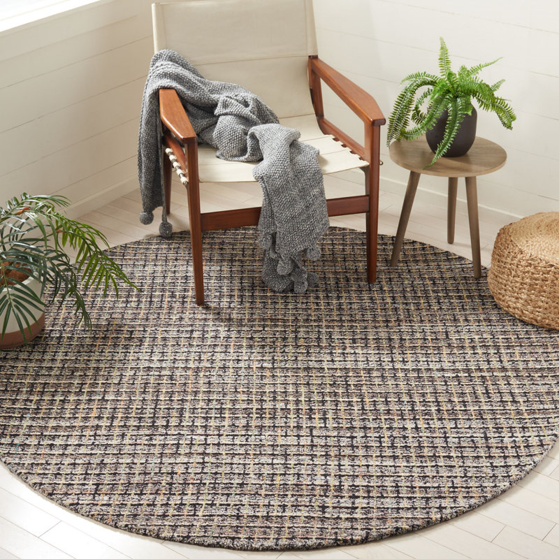 Tapis rayé en laine / coton Natko, Rectangle 8 pi x 10 pi