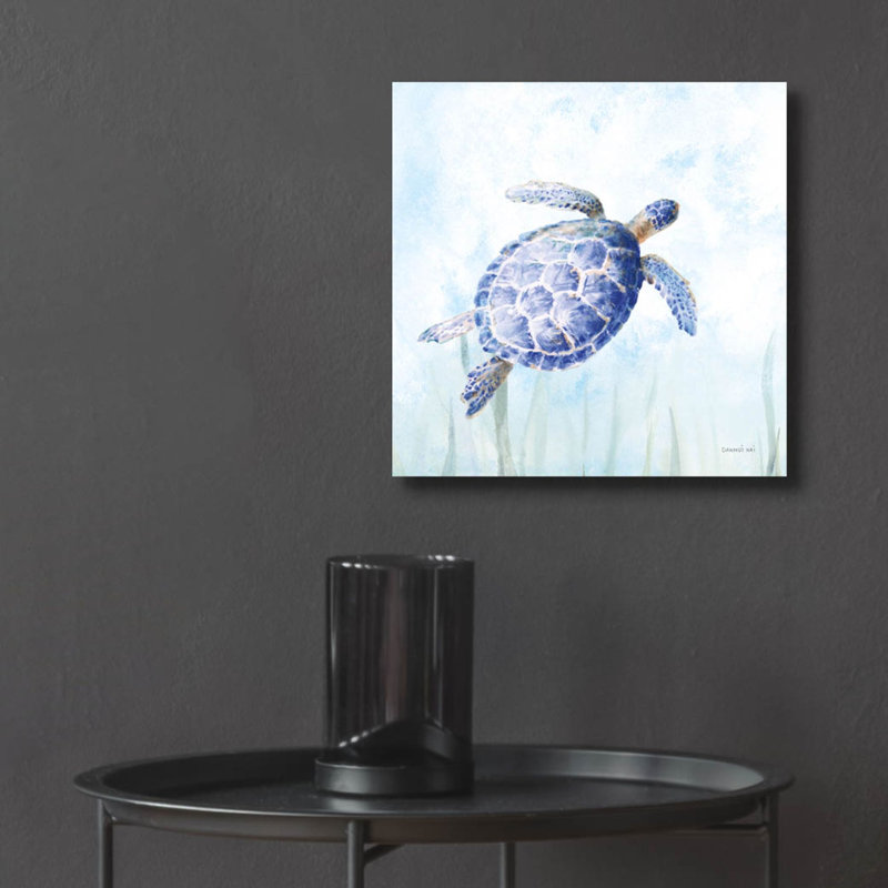  «Undersea Turtle 2» par Danhui Nai, art mural en verre acrylique, 12 po x 12 po, H 12 po x l 12 po x P 0,13 po