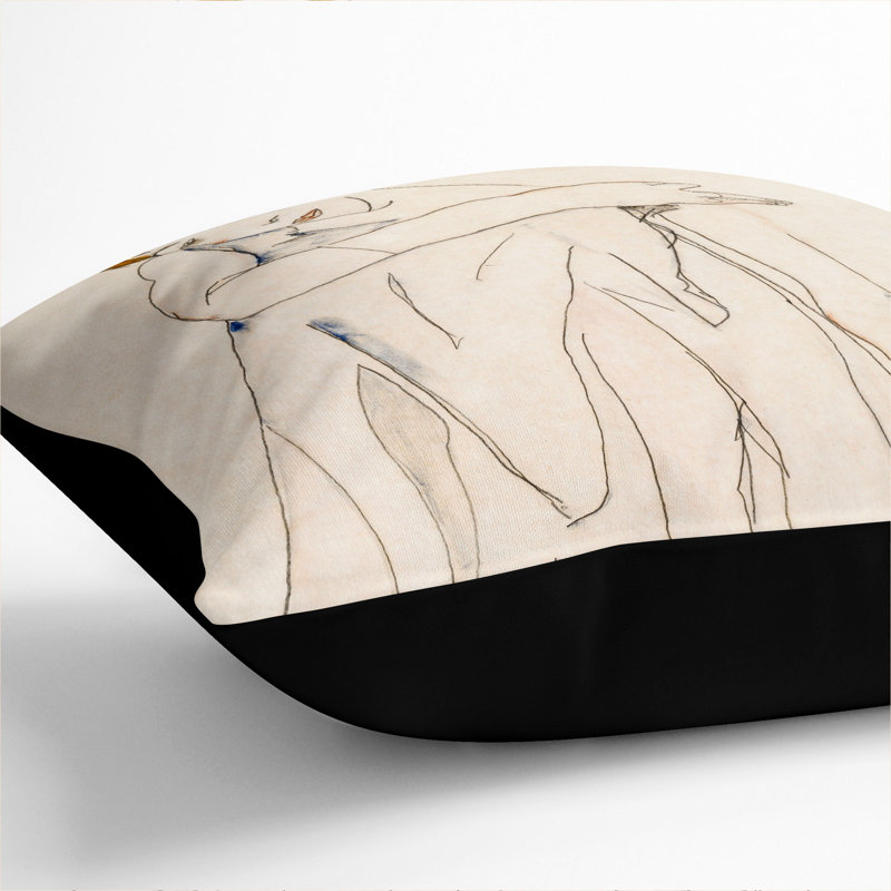 Square Cushion, 40cm H x 40cm W x 15cm D, Black