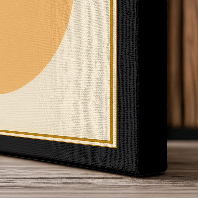 Monstera and Sun Botanical - Wrapped Canvas, 36x24 - 91.4 x 61.0 cm, Black Border