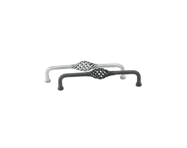 Poignée barre de rail, Acier satiné, 6"