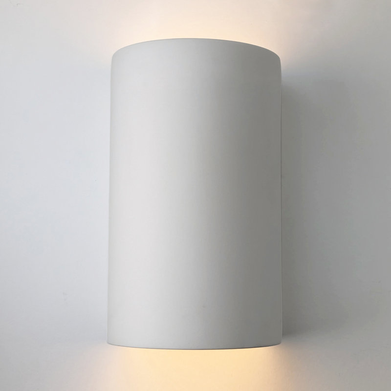 Applique murale cylindrique Chios Up Down, Oui, H 13 po x l 7,75 po x P 6,25 po, Bisque nue