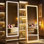 Miroir pleine grandeur 65 po x 22 po avec lumières, miroir complet suspendu pour le vestiaire de la chambre à coucher, carré, noir