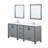 Ziva 80 in W x 22 in D Double Bath Vanity, White Top, 30 in Mirrors and Chrome Faucet Set-87293379-113107684