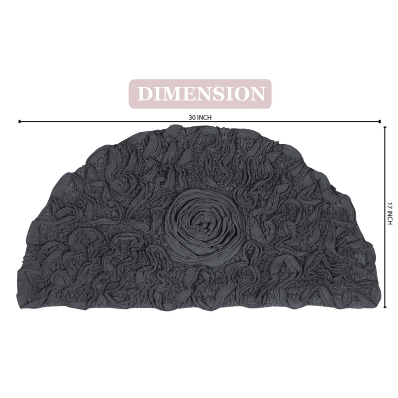 Tapis 100% coton lavable à la machine Bell Bell, Gris