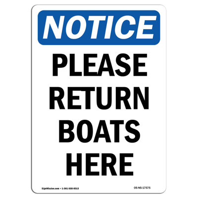 Please Return Boats Here Sign