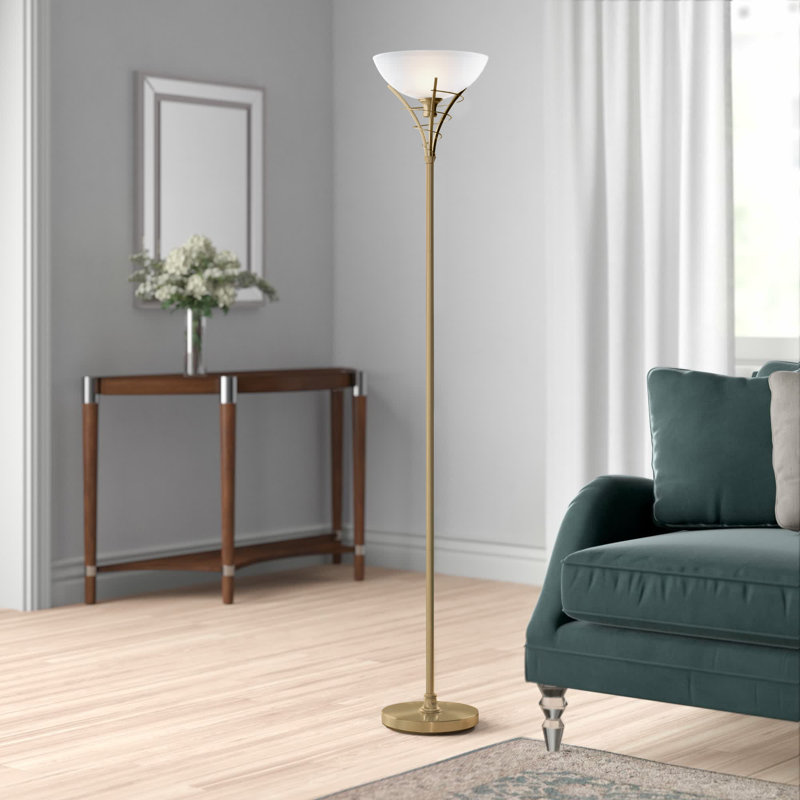 Pinckney 179cm Torchiere Floor Lamp, Brass