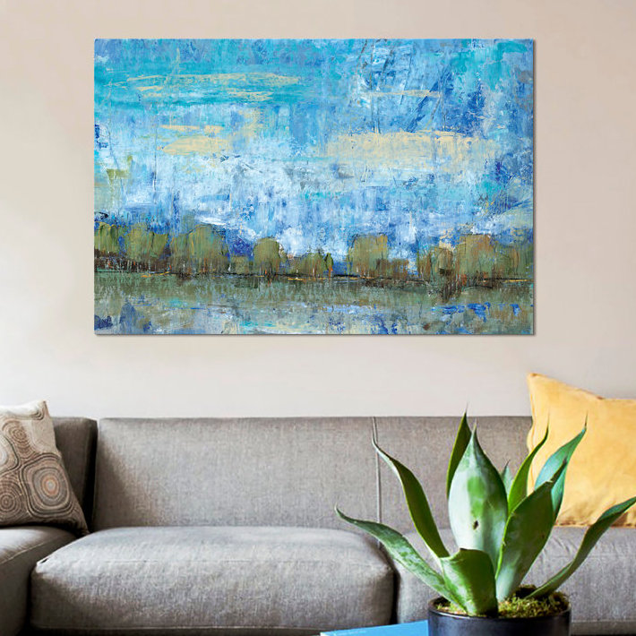 « forest edge ii », impression sur toile, H 40 po x l 60 po x P 1,5 po, Pas de tapis, Toile tendue