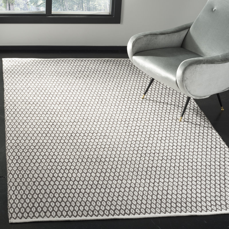 Modena Hand Woven Cotton Geometric Rug, Rectangle 9' x 12'