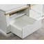 Table basse de salon de style rustique blanc antique 1 pièce avec tablettes ouvertes