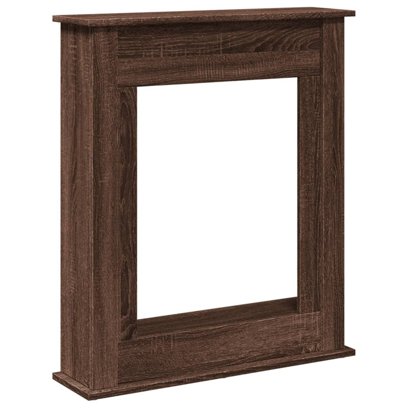  Fireplace Surround 29.5X7.9X34.4" Engineered Wood, Brown Oak