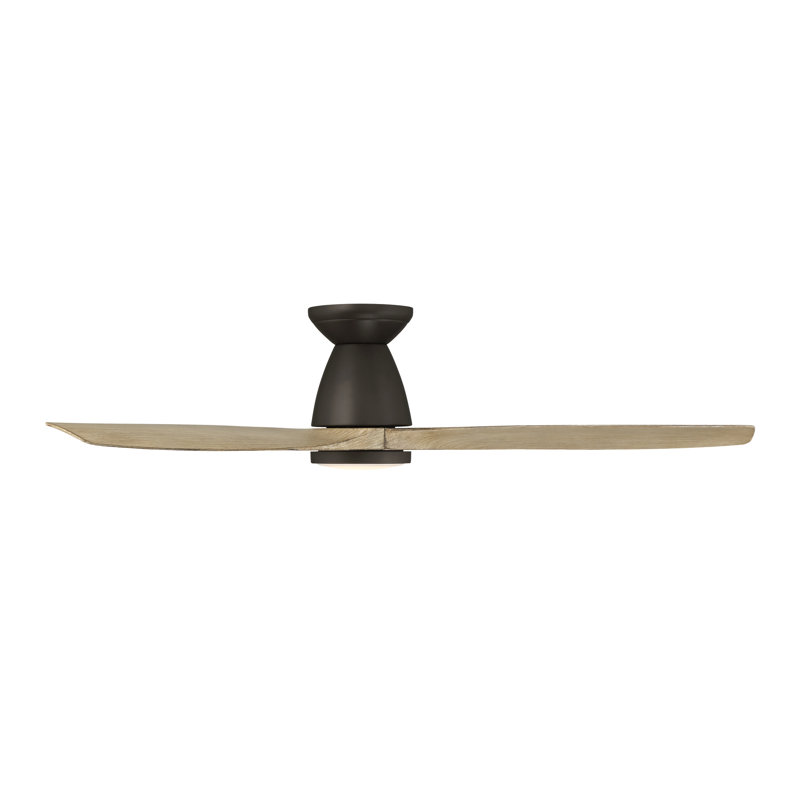 Ventilateur de plafond encastré intelligent à DEL à 3 pales de 54 po avec télécommande et ensemble d'éclairage inclus Skylark