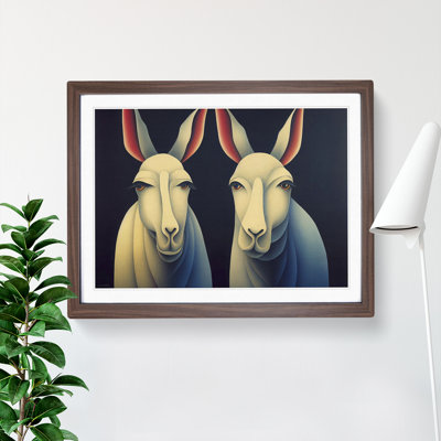 Symmetrical Donkeys - Single Picture Frame Print