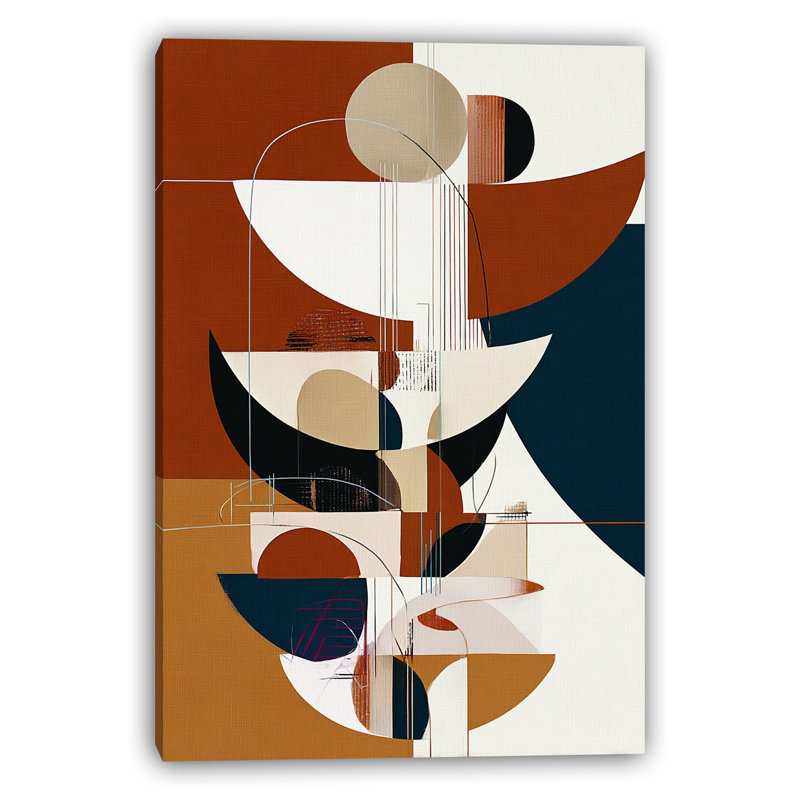 Art mural moderne sur toile mosaïque géométrique moderne, H 48 po x l 32 po x P 1,5 po