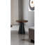 Ensemble de table 3 pièces de style contemporain 1 table basse 1 table de bout 2 X Table de bout à motif de base de tambour, finition noire, salon principal (table incluse seulement)