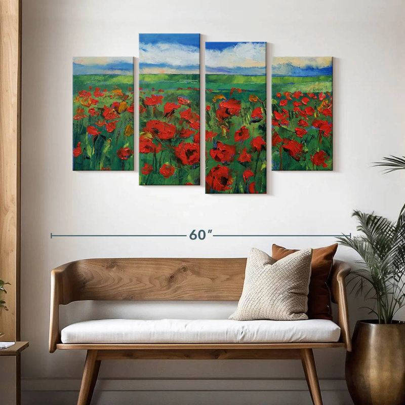 Champ de coquelicots d'Alvord, H 32 po x l 52 po