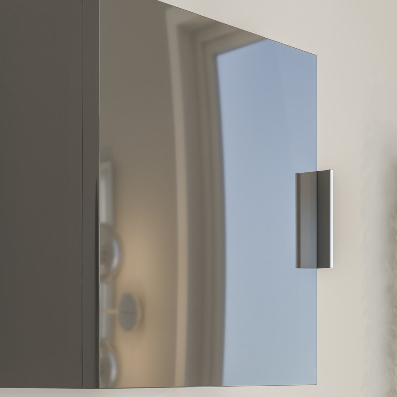 Escorpio 14 In. W X 6 In. D Gray Wall-Mounted Linen Cabinet
