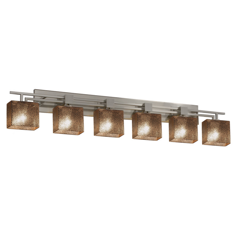 Éclairage pour meuble-lavabo 6 lumières Casson, Nickel brossé, Ruban