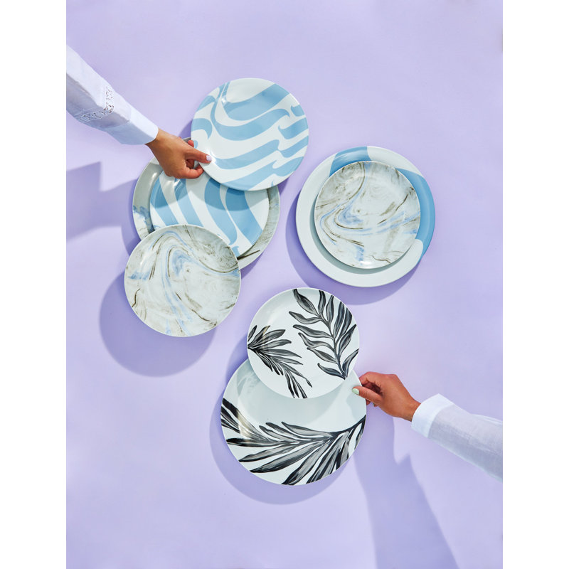 Colorblock Handmade Porcelain Salad/Dessert Plate