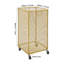 Metal mesh laundry storage cart, laundry basket with wheels-692651896