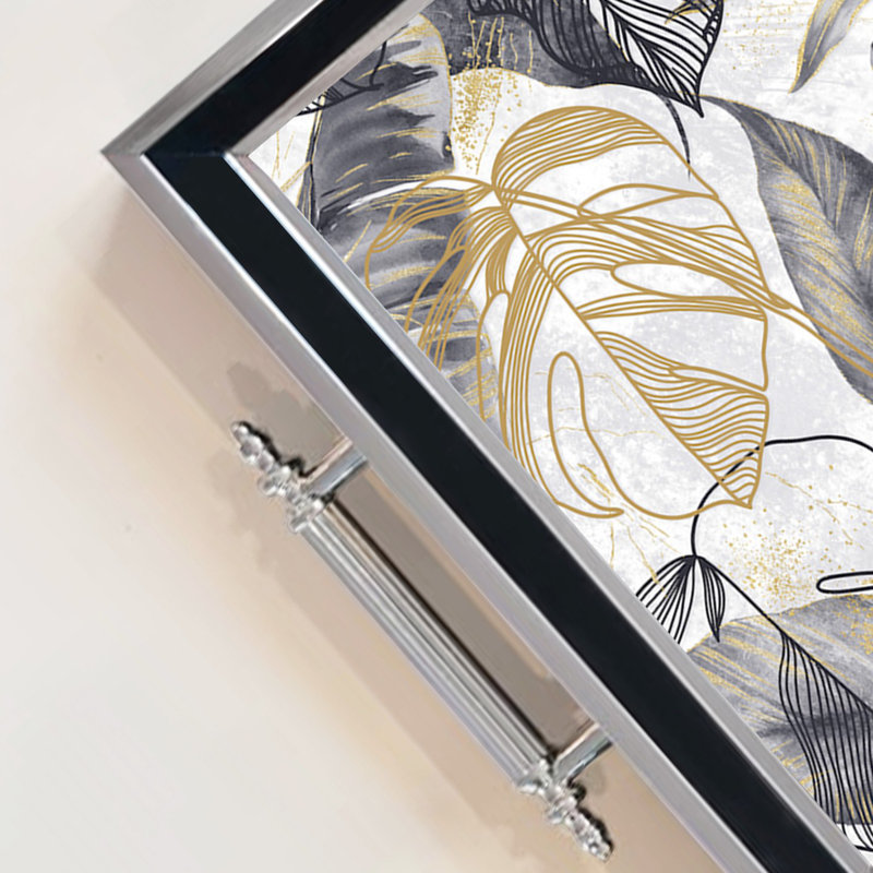Elegant Glass Tray, 19.7 x 11.4 x 1.4 inches | 100% Durable Glass Construction | Easy to Clean with Damp Cloth | Ideal for Serving, Decorative Display, and Organizing | Stylish Addition to Home Décor