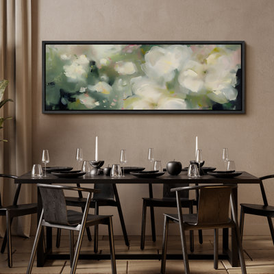 «Green Abstract Floral», impression sur toile encadrée de très grandes décorations murales
